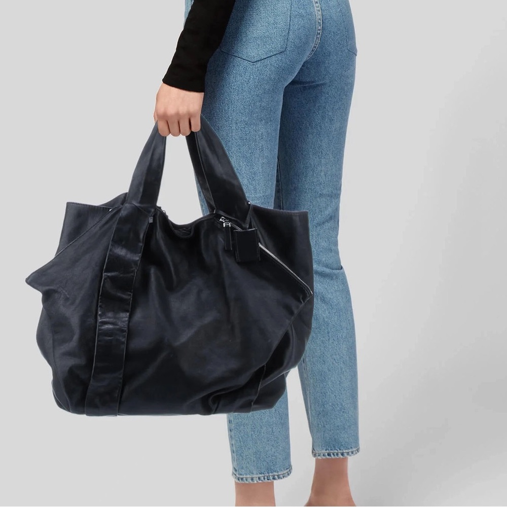 Jil Sander Black Leather Tote bag